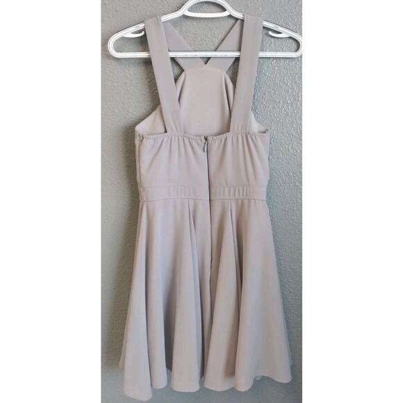 Lulu's Forevermore Gray Halter Skater Dress Size XSmall - Picture 3 of 16